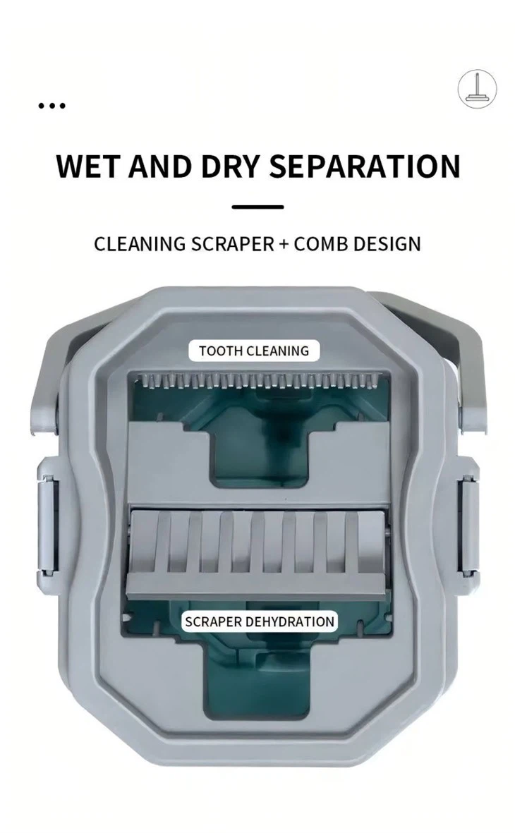 360 Degree Flat Head Mop And Bucket Set